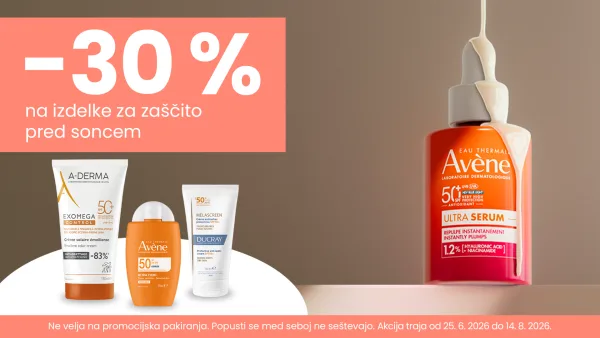 Sončna linija Avene, A-Derma in Avene -30%